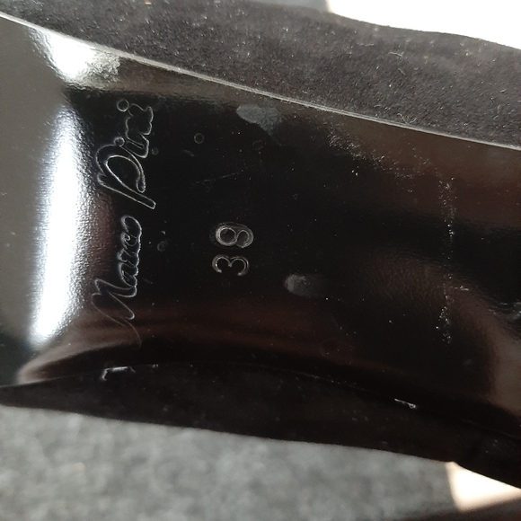 Marco pini Black suede peep toes - Picture 4 of 4